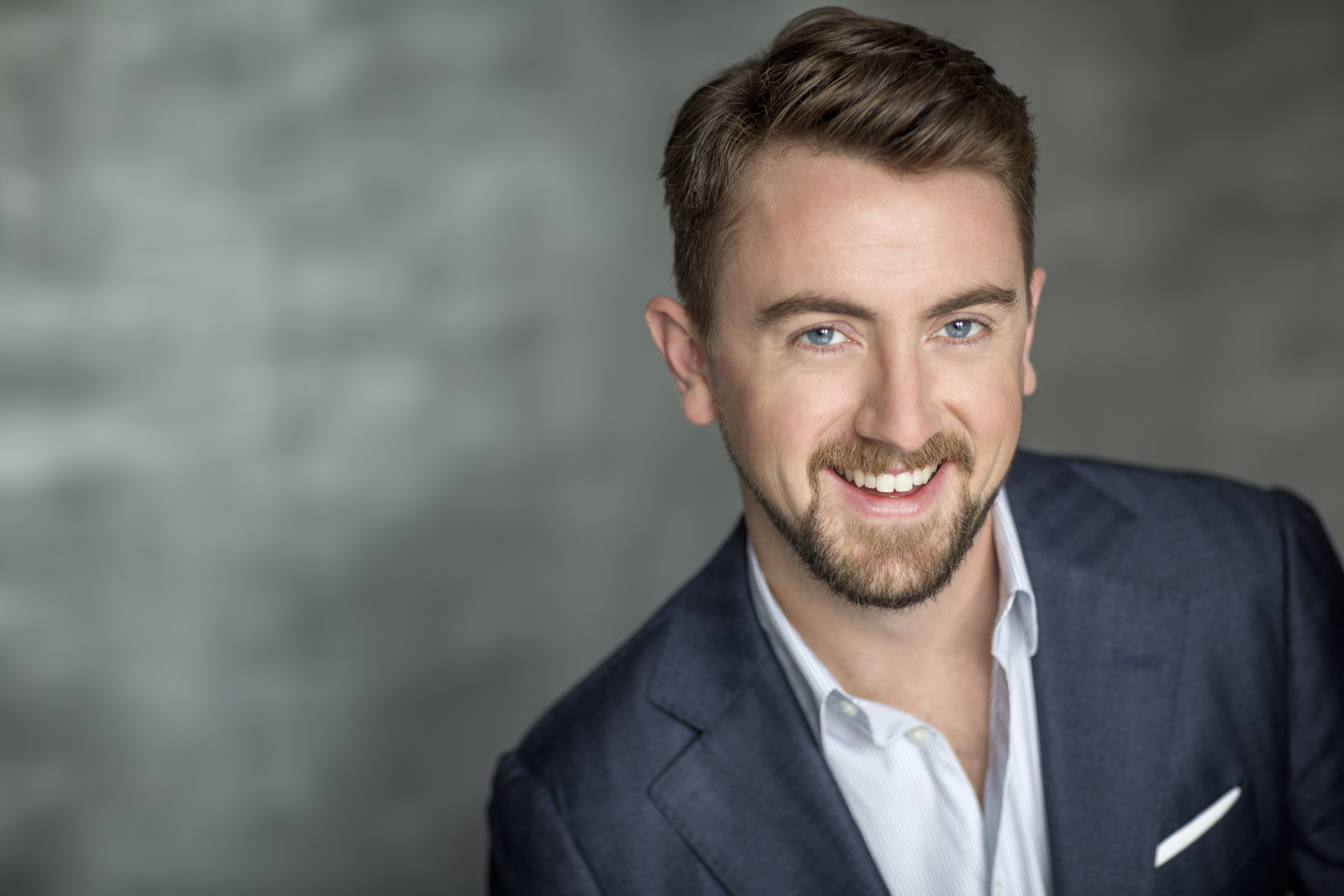 Man smiling.