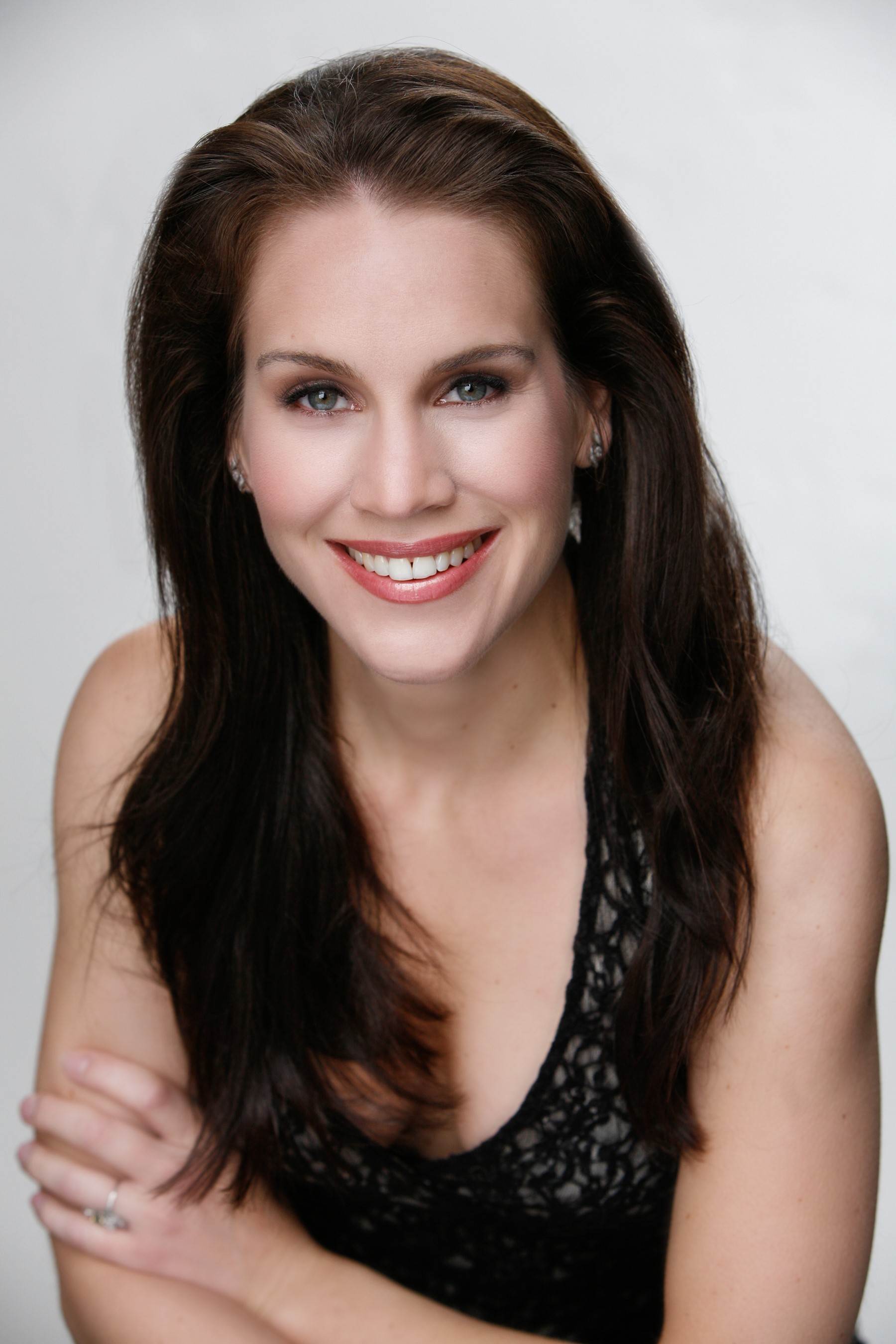 Woman smiling.