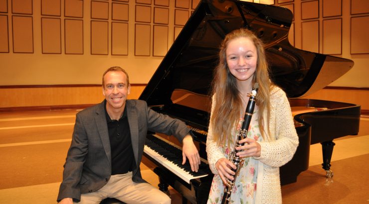 Christopher J. Nicholas, DMA and Taylor Kunkel ’18.