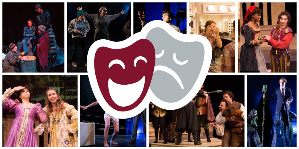 Collage of theatre performance photos