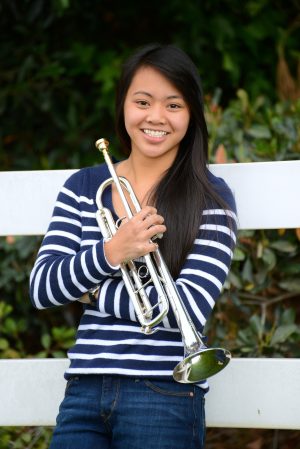 Woman with trumpet