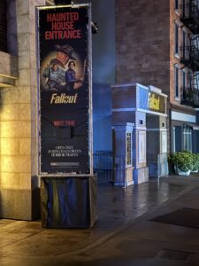 Exterior of the Fallout house at Halloween Horror Nights 2025