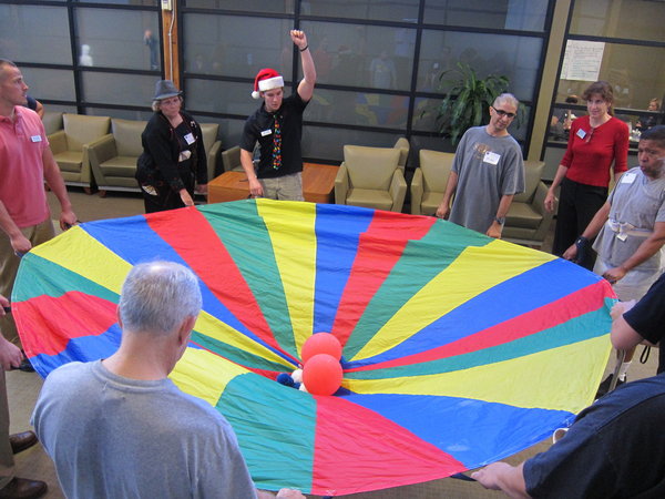 Stoke Bootcamp training with a parachute