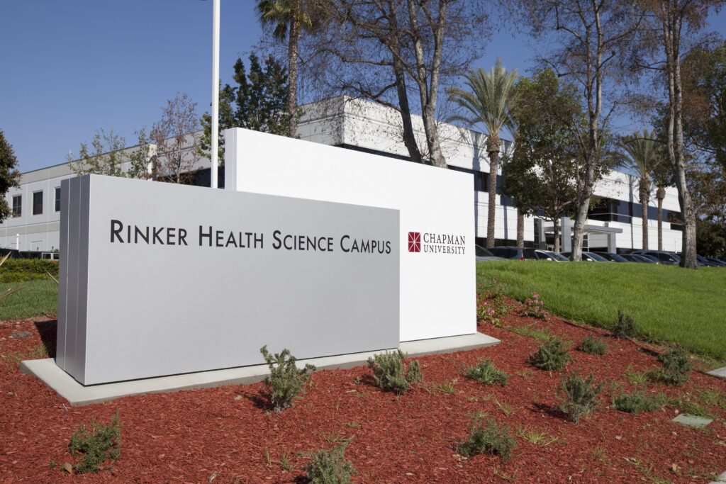 Sign outside the Rinker Health Science Campus