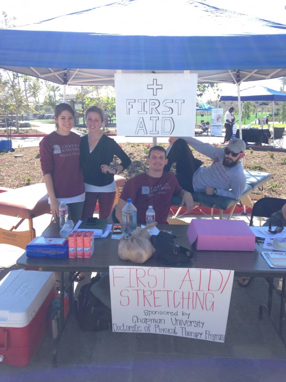 DPT students table to give back to the community