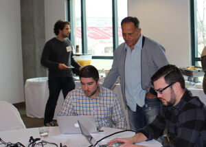 Students and faculty at the Big Data event at Chapman