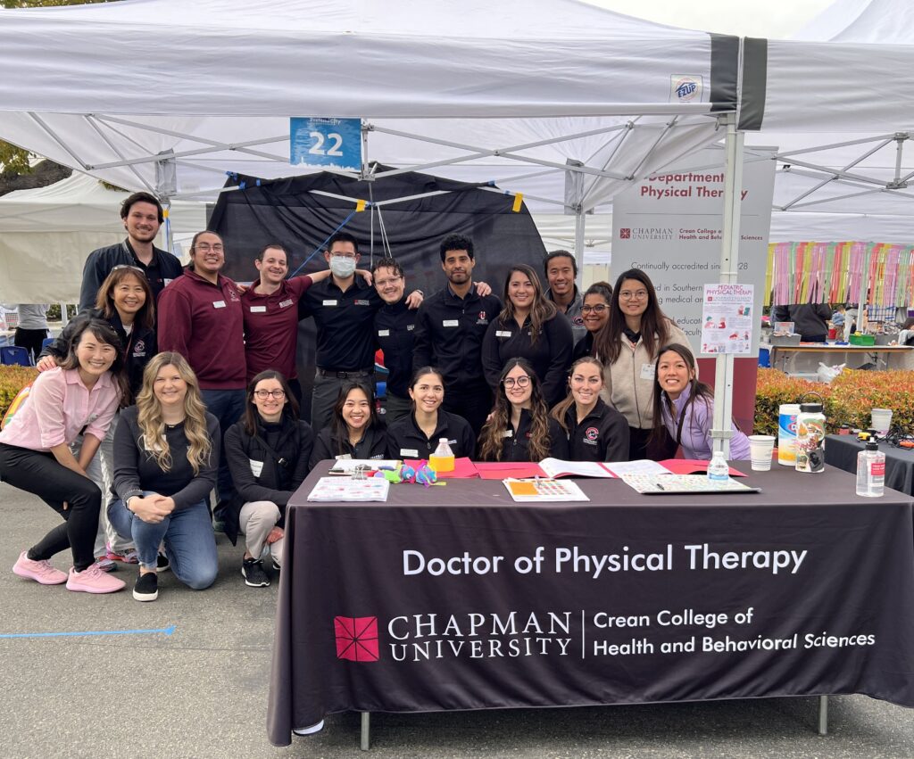 Chapman Physical Therapy Event Pretend City Group Photo of Students