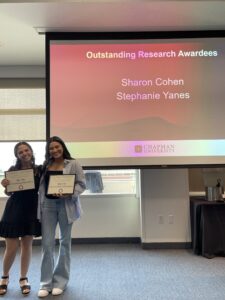 Students getting an award