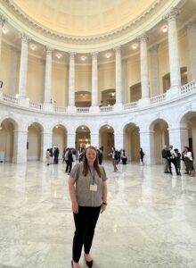 Sarah Rightmire Standing in the Capital Building