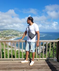 Joshua Brisman looking at a beautiful view