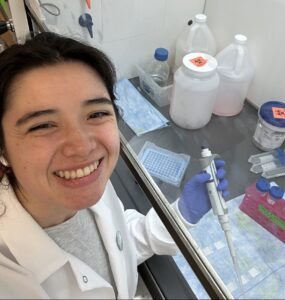 Madeline in the lab