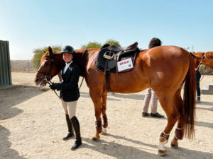 Angelina with a horse