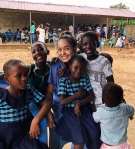 Lily volunteering in Ghana