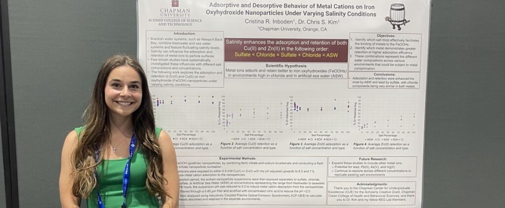 cristina with a research poster
