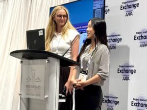 Presenting research at conference