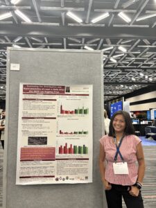 Mia Gabriel presenting research poster