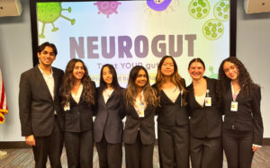 Anna with interns at Neurogut presentation. 