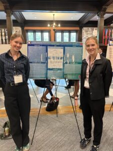 Natalie and Emma presenting research
