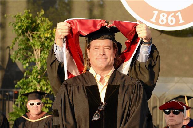 Sony Pictures President Steve Mosko receiving an honorary degree at Dodge College's Commencement in 2011.