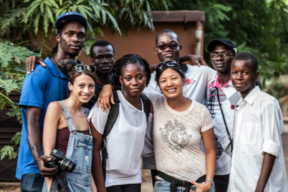 Chapman students on location in Burkina Faso, Africa