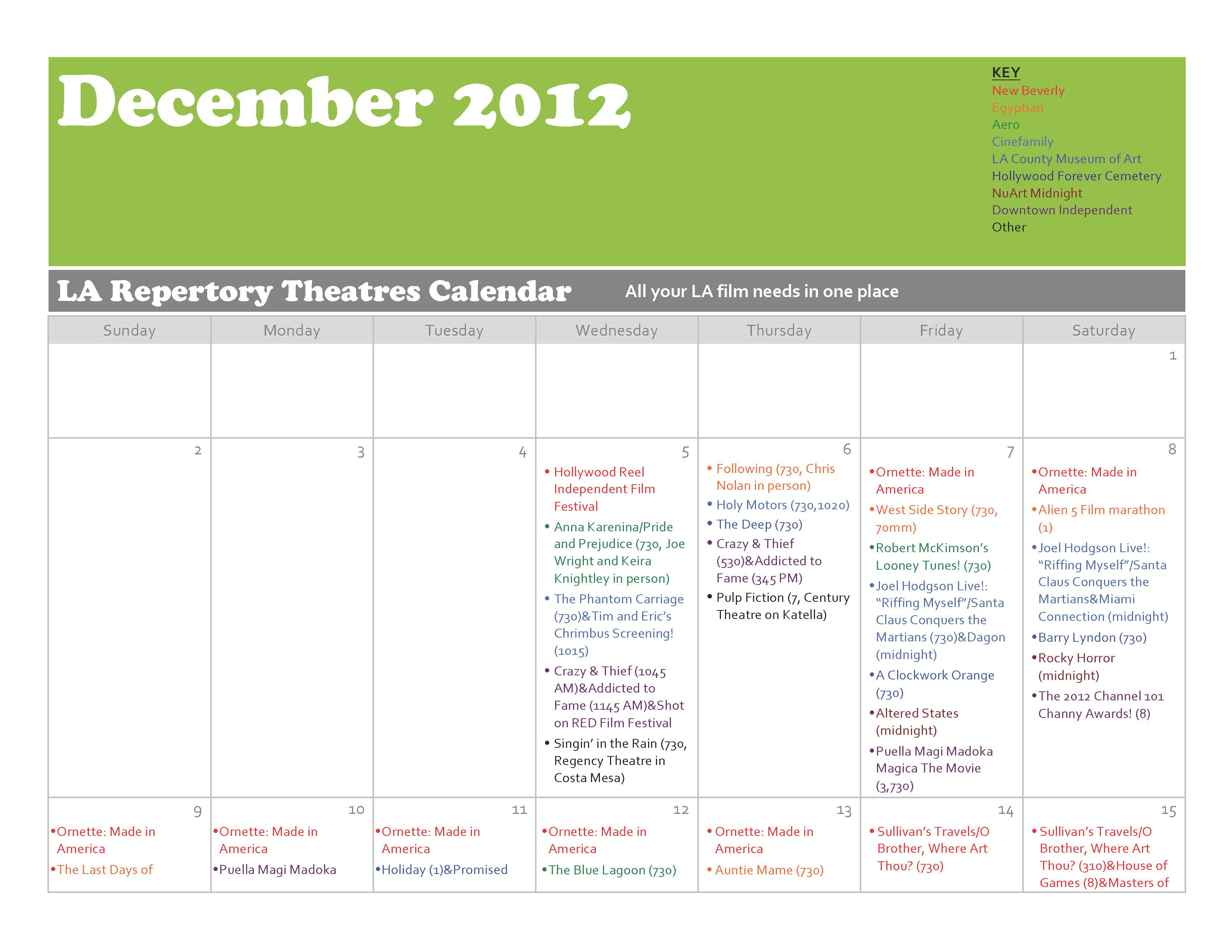 Cinephile's Dream - December