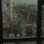 On the set of "The Red Envelope" in Hengdian Studios, China