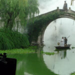 On the set of "The Red Envelope" in Hengdian Studios, China