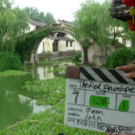 On the set of "The Red Envelope" in Hengdian Studios, China