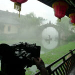 On the set of "The Red Envelope" in Hengdian Studios, China