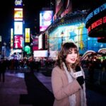 Chapman News broadcasting from Times Square