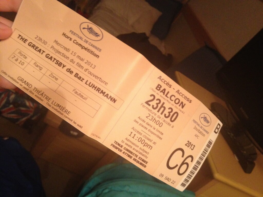 Festival de Cannes ticket