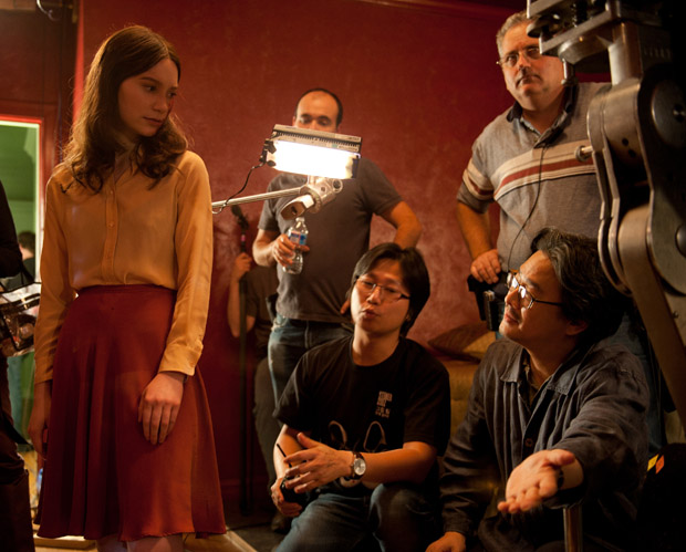 Chung-hoon Chung on the set of Stoker
