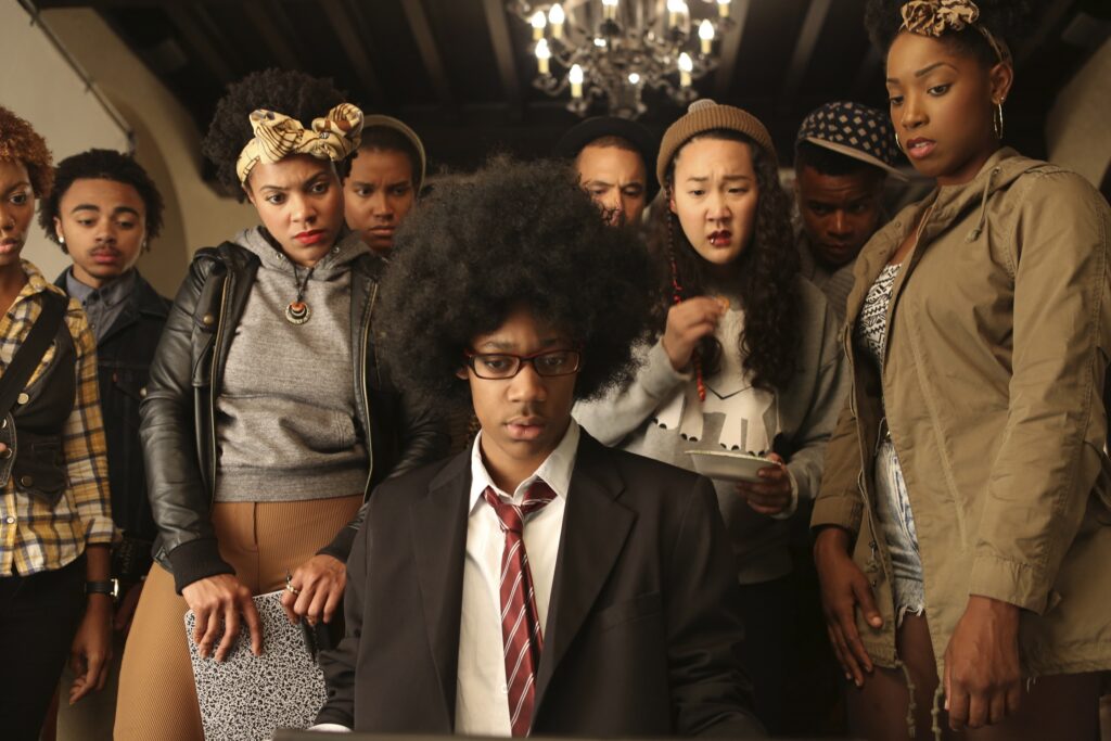Screen still from the film DEAR WHITE PEOPLE