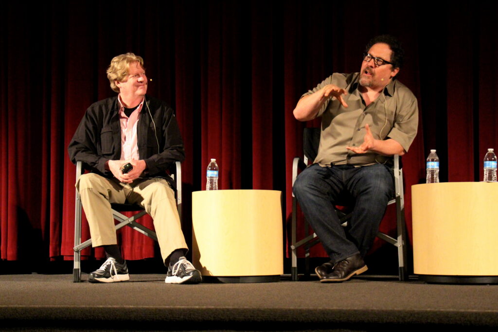 Donald Petrie and Jon Favreau on the Folino Stage