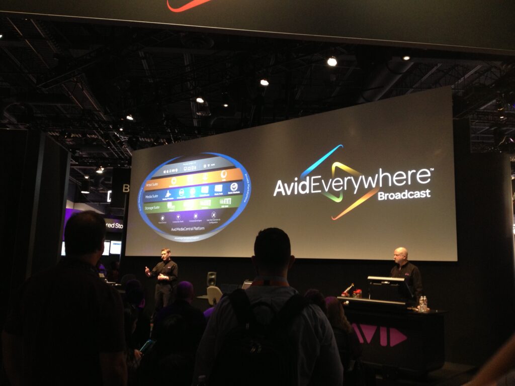 image of AvidEverywhere presentation screen at the NABShow 2014
