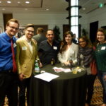 Dodge College alums pose for a photo at an alumni mixer