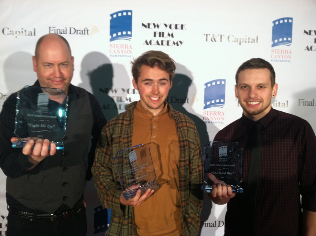 Derek Horne, Dan Carr, Travis Thompson at Sierra Canyon Film Festival
