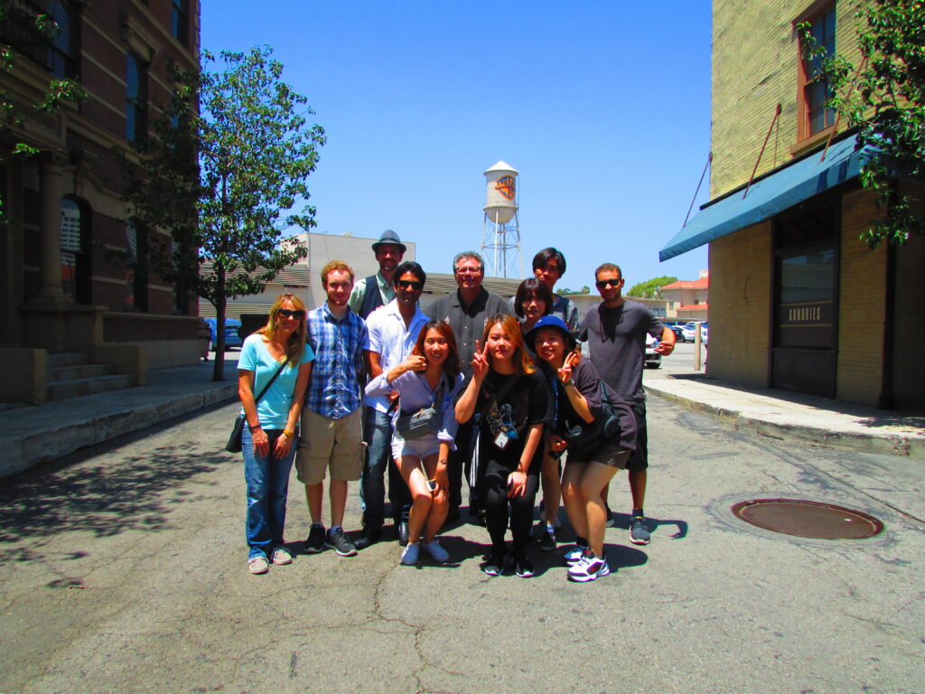 Image of Dodge College students touring Warner Bros. Backlot