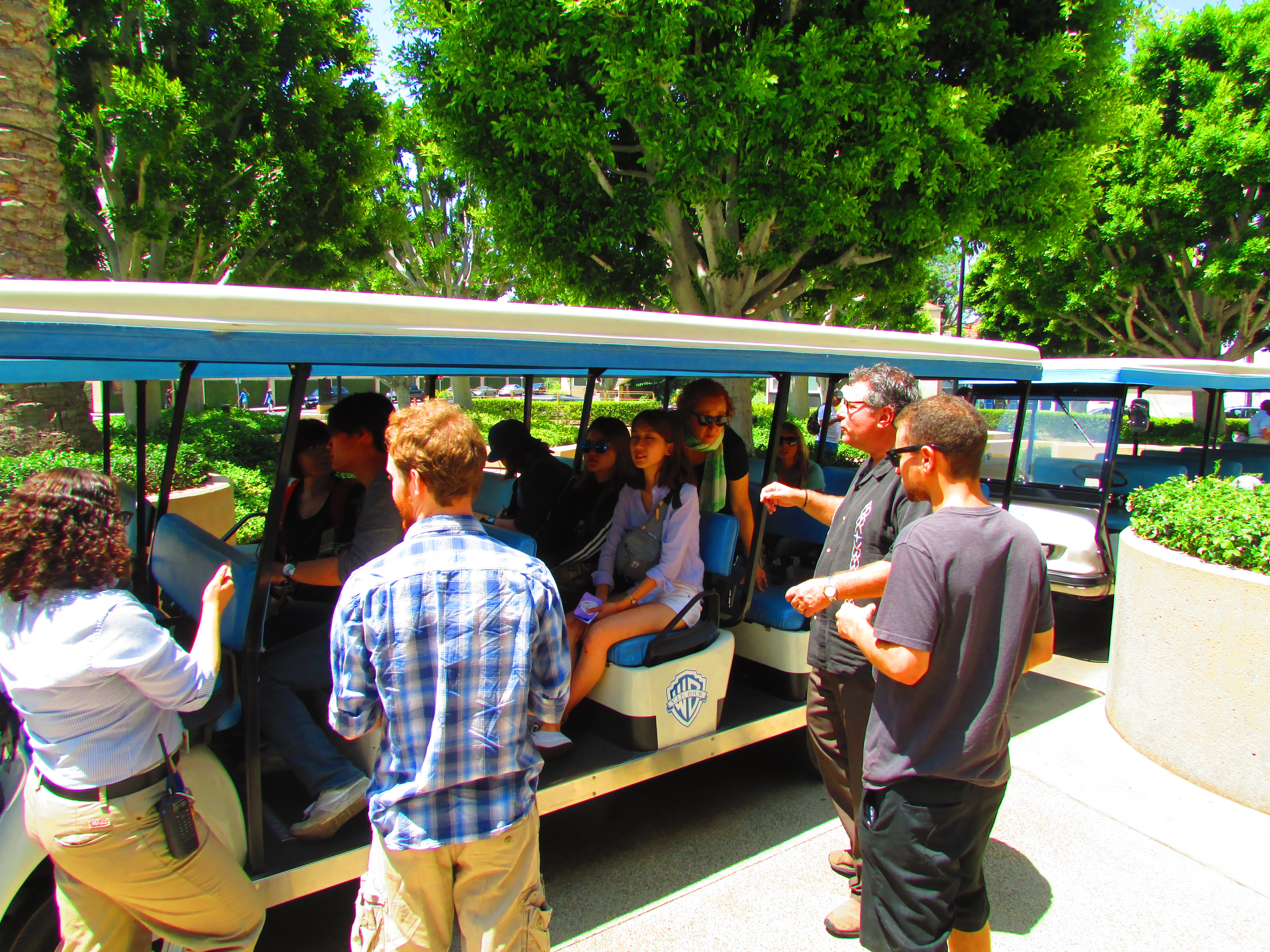 Image of Dodge College students touring Warner Bros. Backlot