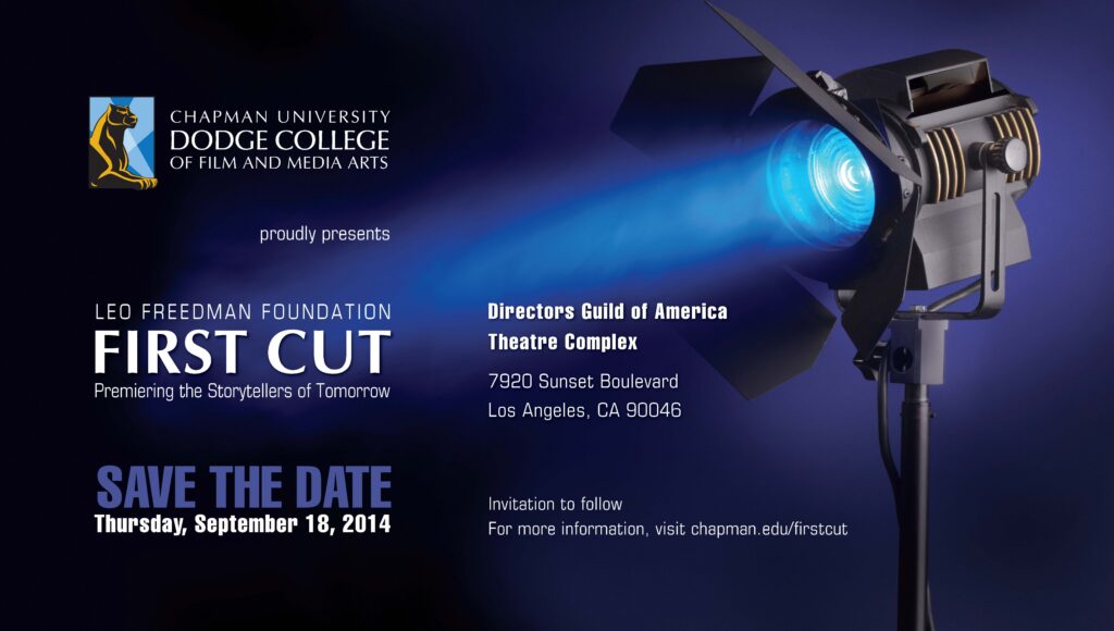 Image of the Leo Freedman Foundation First Cut 2014 Save the Date