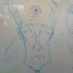 Wall art in the Digital Media Arts Center at Chapman University.