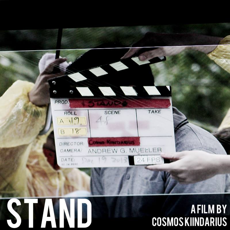 On the set of the alumni film STAND, about taking a stand against landmines