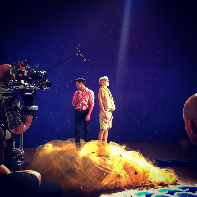 On the set of a student production