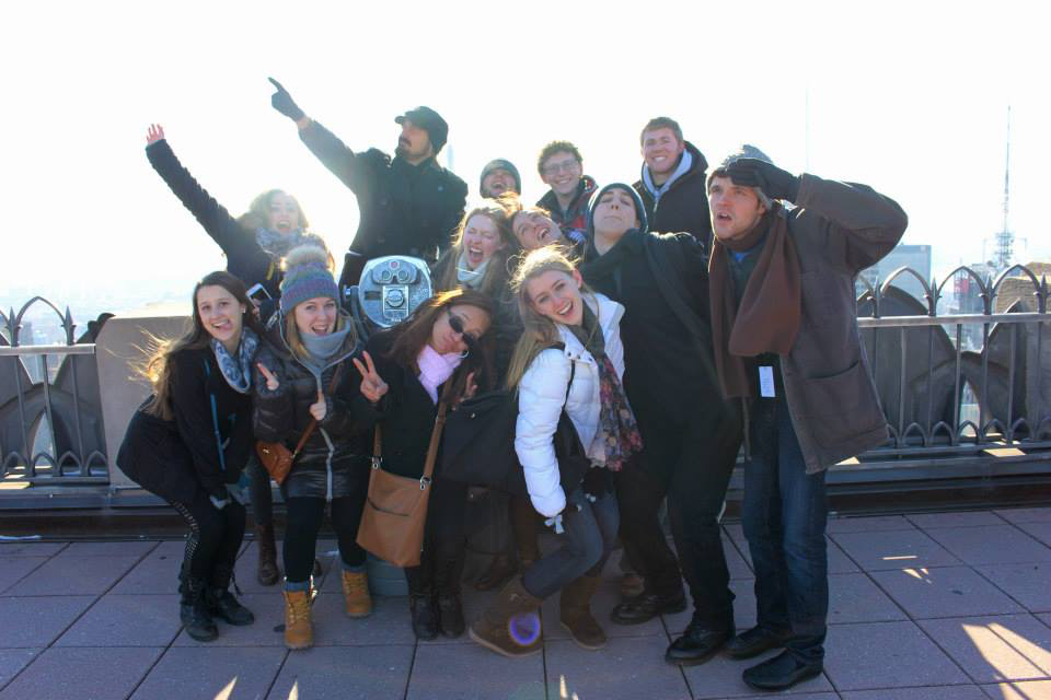 Dodge College students on the travel course Film Capitals of the World: New York.