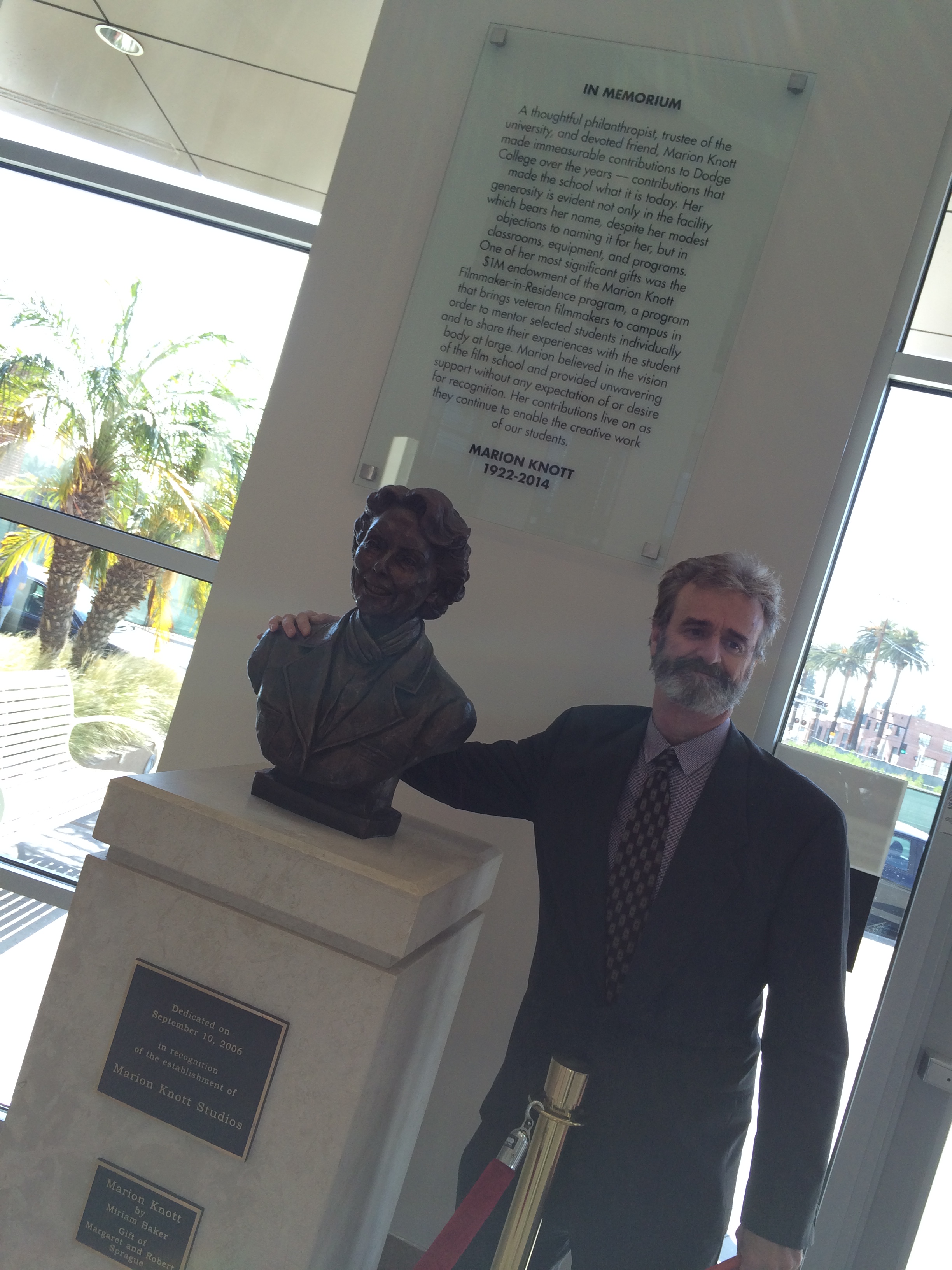 Cory O'Connor revealing the Marion Knott Memorial plaque