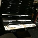 Drawers upon drawers of sketches.