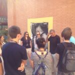students getting a tour in bologna
