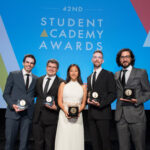 he Academy of Motion Picture Arts and Sciences presented its 42nd Annual Student Academy Awards® on Thursday, September 17, in Beverly Hills. Gold Medal winners (left to right): Alternative film winner Daniel Drummond, Documentary film winner Alexandre Peralta, Animated film winner Alyce Tzue, Narrative film winner Henry Hughes and Foreign film winner Ilker Catak.