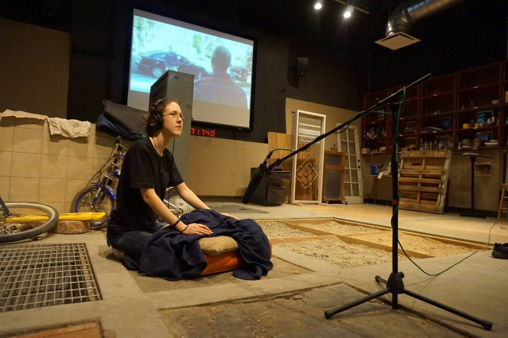 Kristina doing foley
