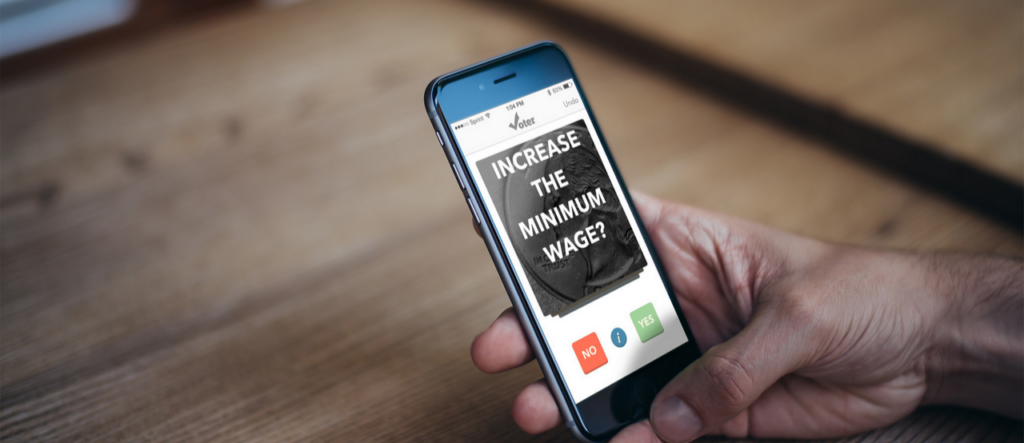 voter app on a phone